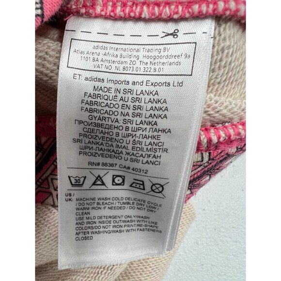 Adidas Girls L Pink Pattern Dress Full Zip Short Sleeve Sporty Track Tennis Logo - Picture 5 of 11